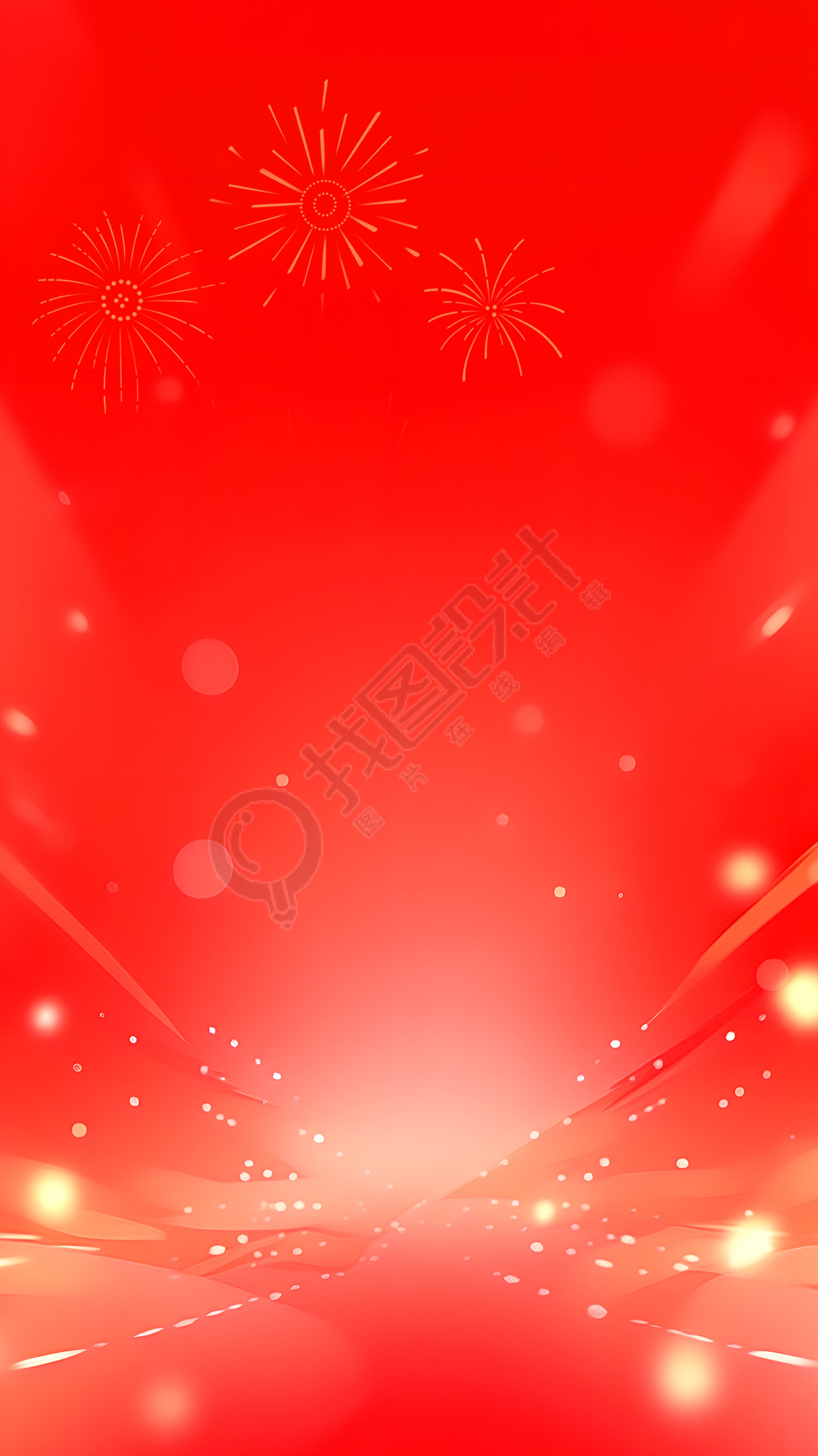 春节橙色光影背景