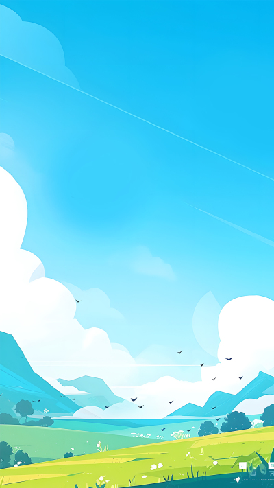 动漫风清新背景