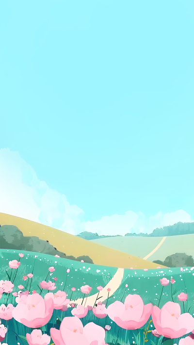 春天小清新花卉背景