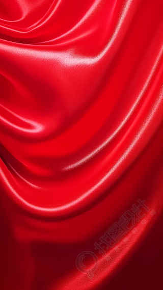 红丝绸质感纹理背景