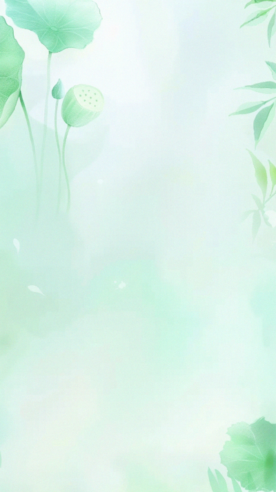 绿色荷叶小清新夏天背景