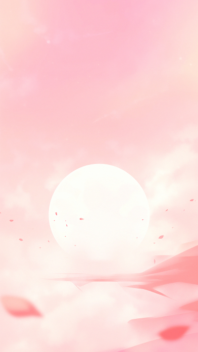 浪漫圆月七夕节背景