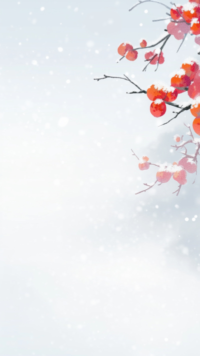 二十四节气冬至唯美背景