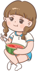 吃瓜小女孩