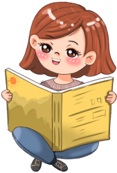 看书小女孩