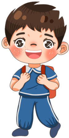 背书包上学的小男孩