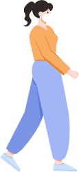行走的女生