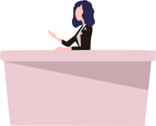 正在演讲的人