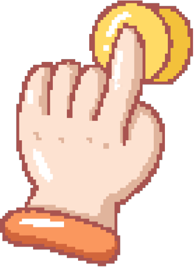 点击按钮像素风手势