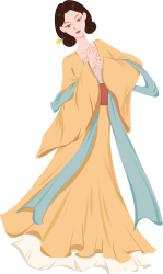 黄色衣服古代美女