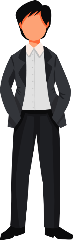 双手插兜男生