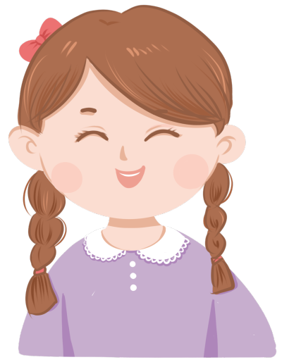 双麻花辫小女生