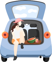 国庆出游/人物/车