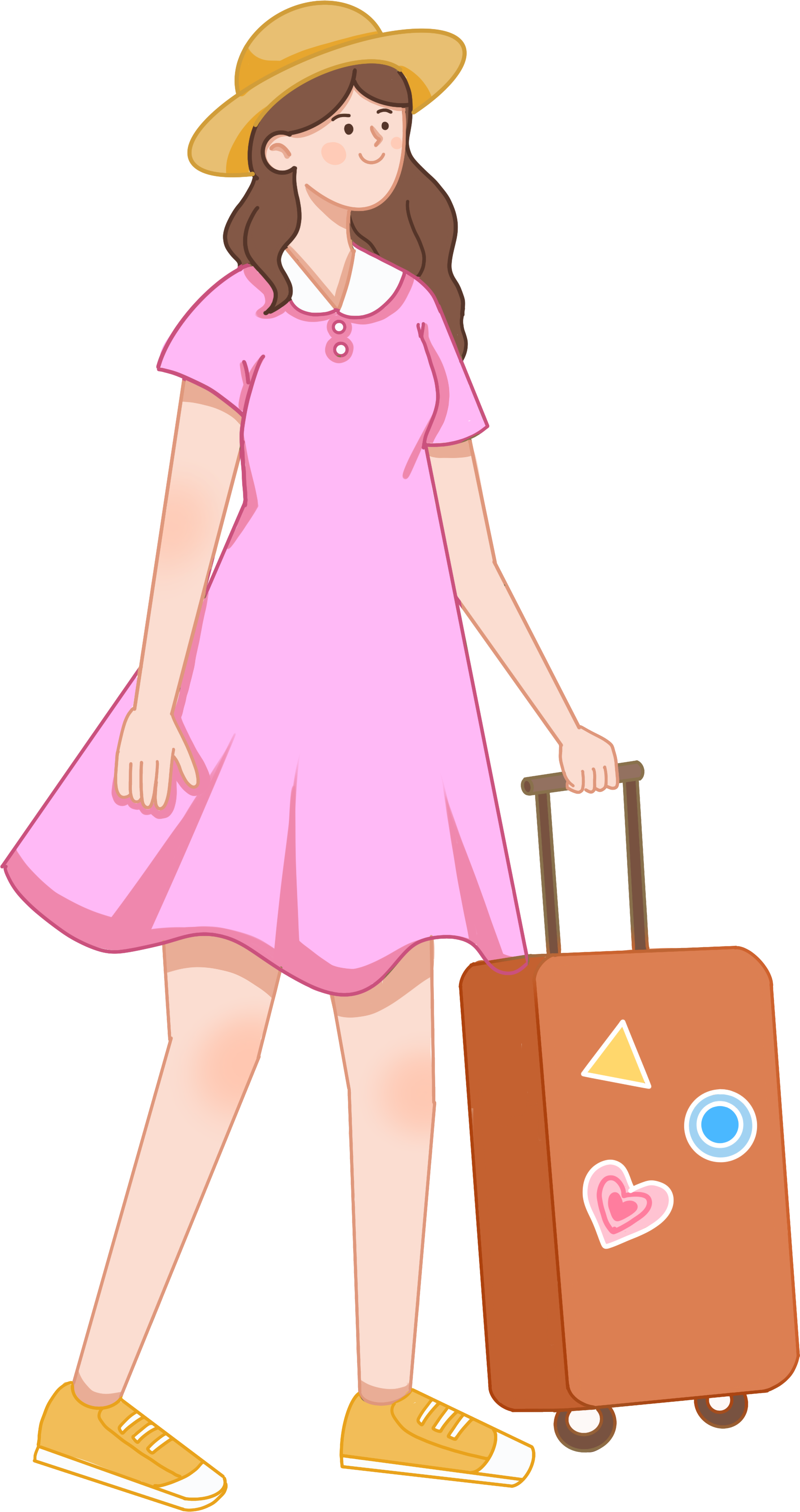 女孩出游