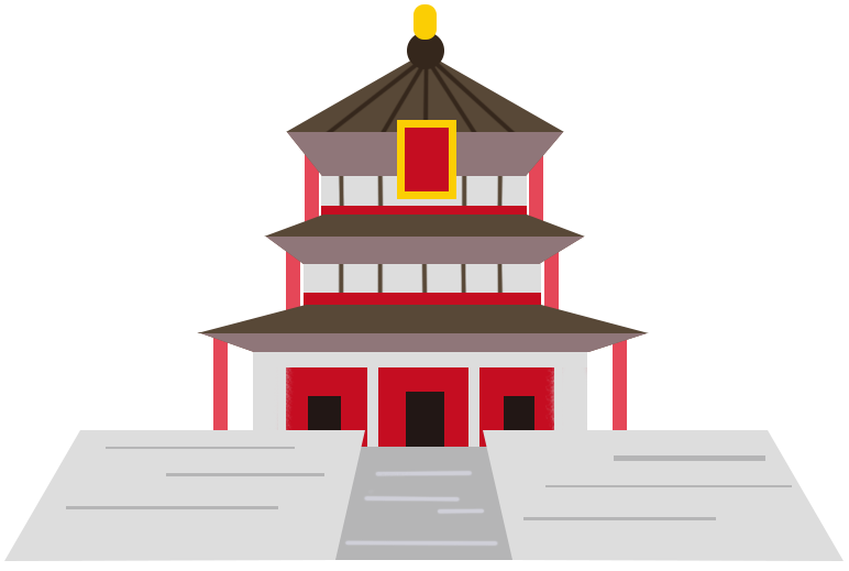 扁平风古建筑