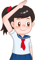 手绘中小学生少先队员