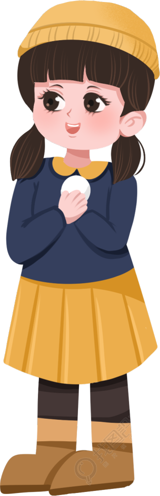 手绘可爱小女孩