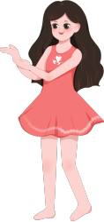 清新夏天泳衣女孩