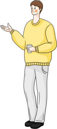 拿杯子的男人