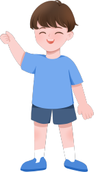 蓝色上衣男孩