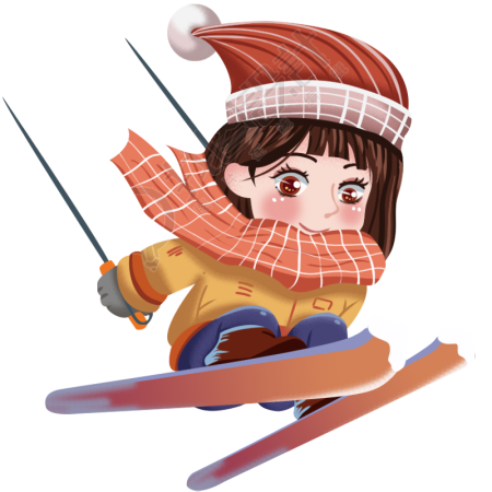 滑雪小女孩