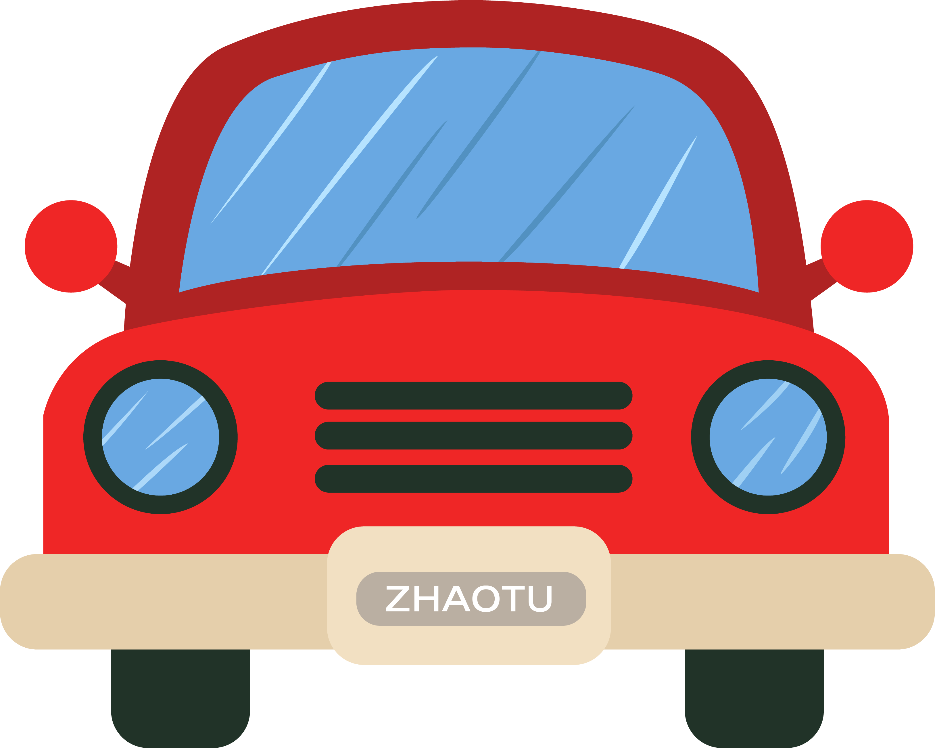 红色汽车
