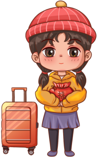 行李箱小女孩