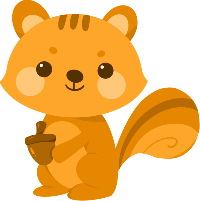 卡通可爱小松鼠