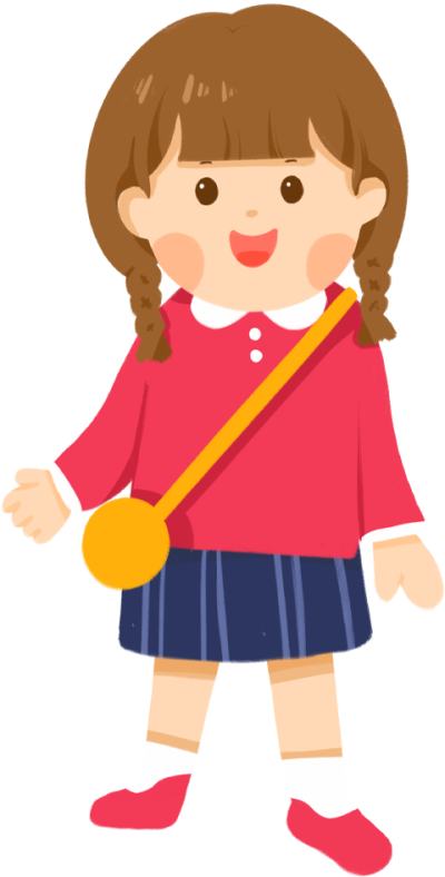 卡通可爱斜挎包女孩