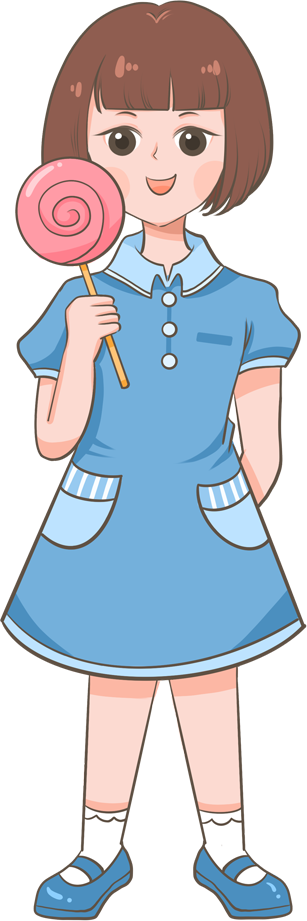 卡通可爱棒棒糖女孩