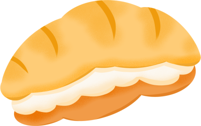 卡通美食奶油面包