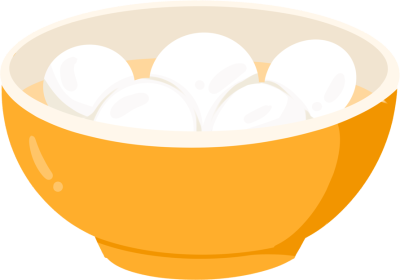 卡通美食元宵节汤圆