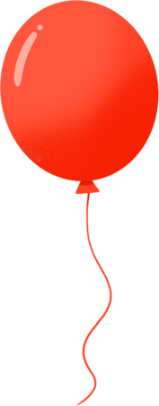 红色卡通气球