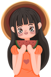 吃瓜小女孩