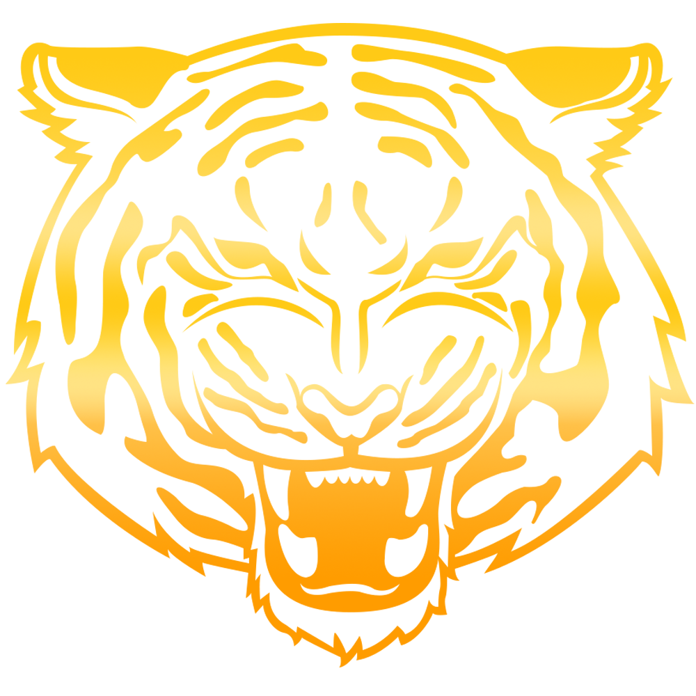 素描金色老虎卡通