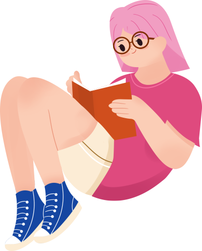 看书的短发女生