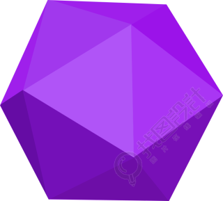 紫色立体图形