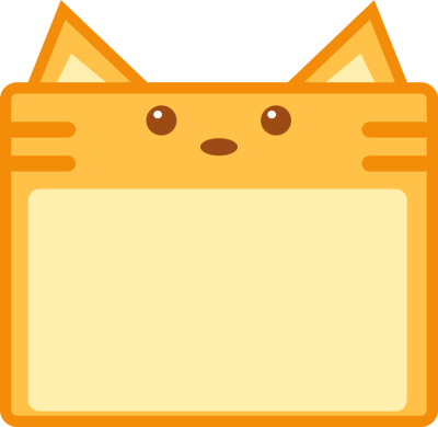 手绘可爱猫咪文字容器