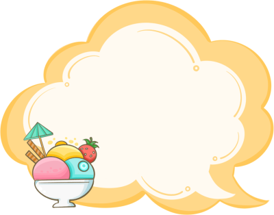 手绘美食文字对话框