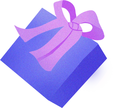 紫色渐变礼物盒