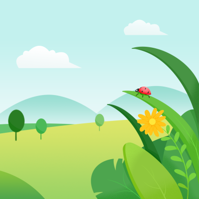 春天惊蛰瓢虫背景