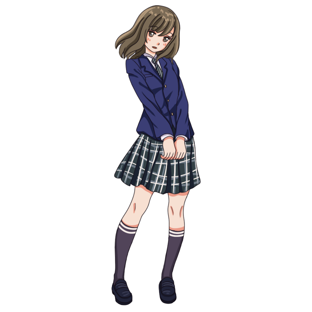 卡通学院风女孩