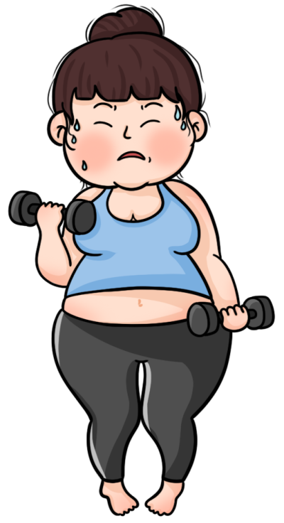 锻炼减肥的胖女孩