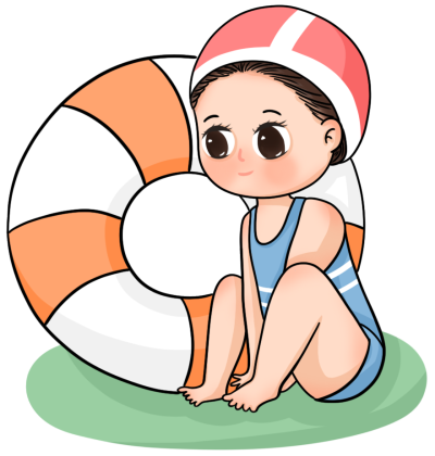 游泳小女孩