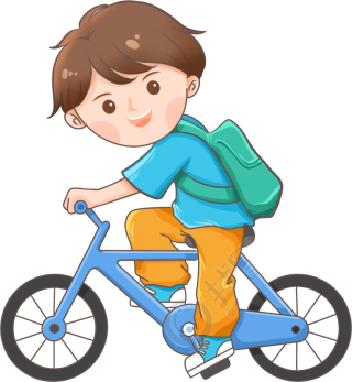 骑自行车男孩
