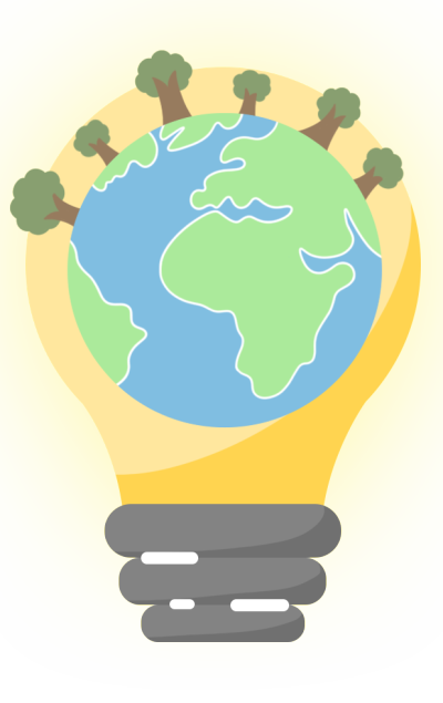 卡通地球一小时插画