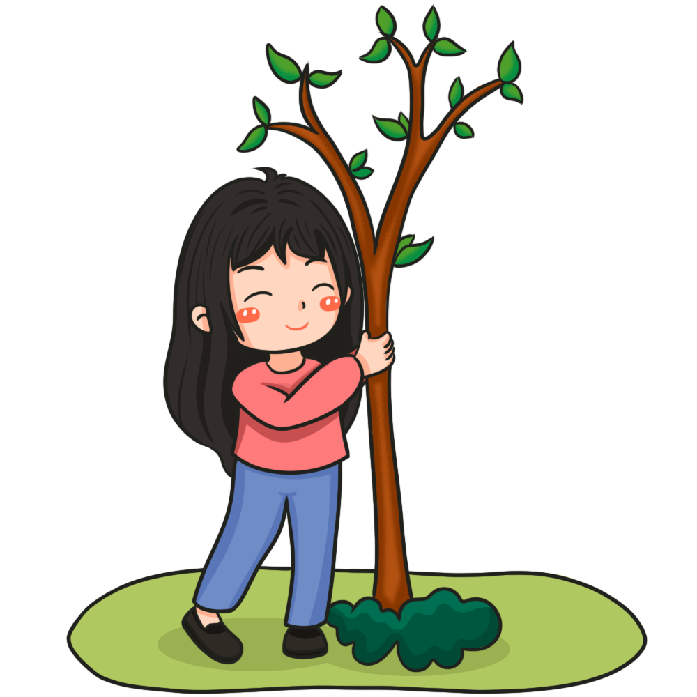 植树节种树女孩