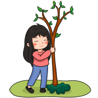 植树节种树女孩