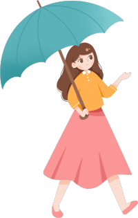 打伞女生