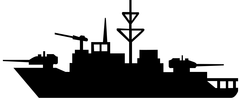 舰艇剪影图片